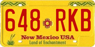 NM license plate 648RKB