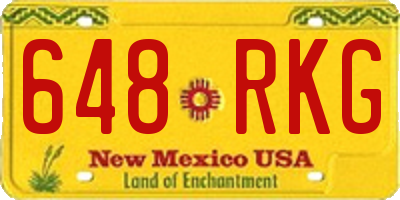NM license plate 648RKG
