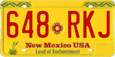 NM license plate 648RKJ