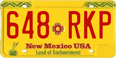 NM license plate 648RKP