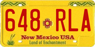 NM license plate 648RLA