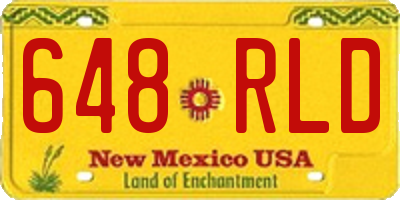 NM license plate 648RLD