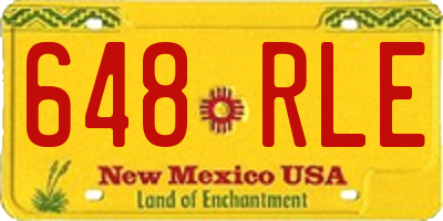 NM license plate 648RLE