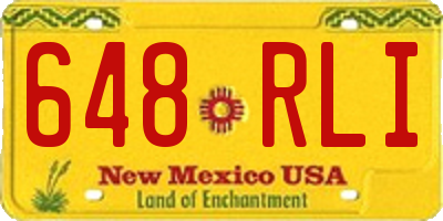 NM license plate 648RLI