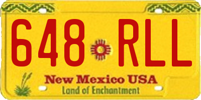 NM license plate 648RLL