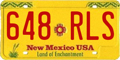 NM license plate 648RLS
