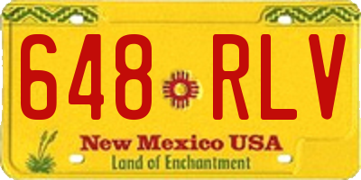NM license plate 648RLV