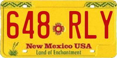 NM license plate 648RLY