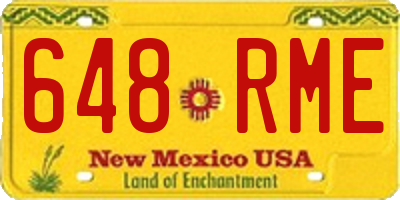 NM license plate 648RME