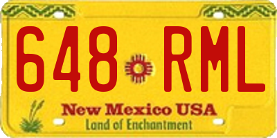 NM license plate 648RML