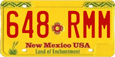 NM license plate 648RMM