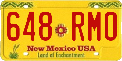 NM license plate 648RMO