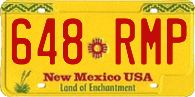 NM license plate 648RMP