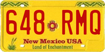 NM license plate 648RMQ