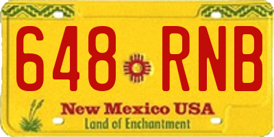 NM license plate 648RNB