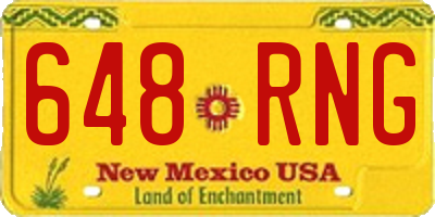 NM license plate 648RNG