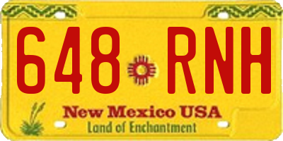 NM license plate 648RNH