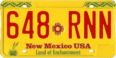 NM license plate 648RNN