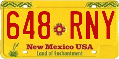 NM license plate 648RNY