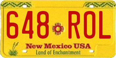 NM license plate 648ROL