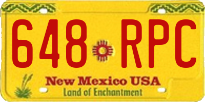 NM license plate 648RPC