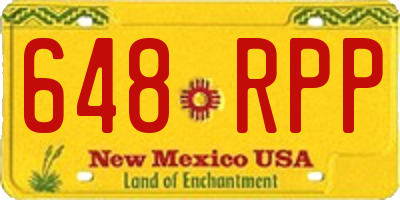 NM license plate 648RPP