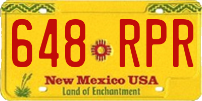 NM license plate 648RPR
