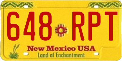 NM license plate 648RPT