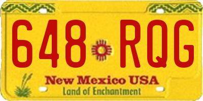 NM license plate 648RQG