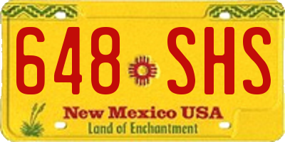 NM license plate 648SHS