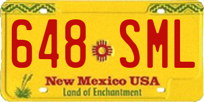 NM license plate 648SML