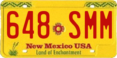 NM license plate 648SMM