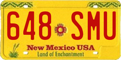 NM license plate 648SMU