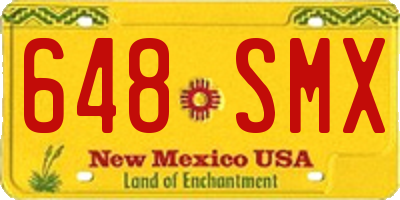 NM license plate 648SMX