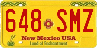 NM license plate 648SMZ