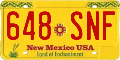 NM license plate 648SNF