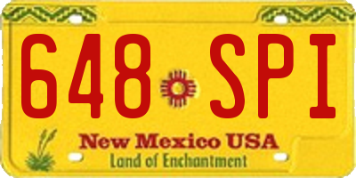 NM license plate 648SPI