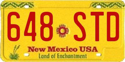 NM license plate 648STD