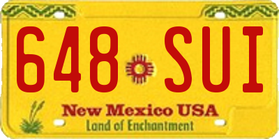 NM license plate 648SUI