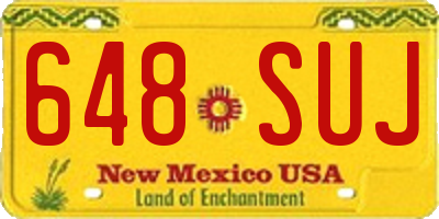 NM license plate 648SUJ