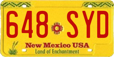 NM license plate 648SYD