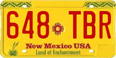 NM license plate 648TBR