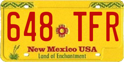 NM license plate 648TFR