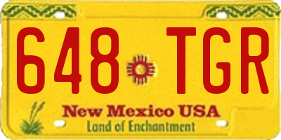 NM license plate 648TGR