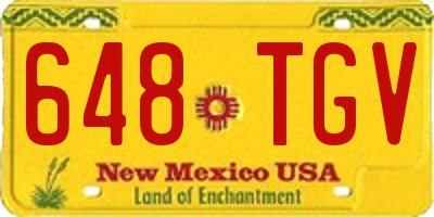 NM license plate 648TGV