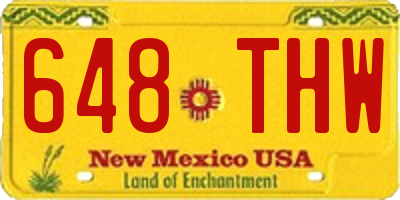 NM license plate 648THW