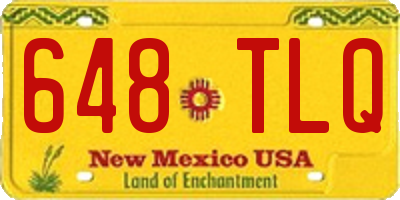 NM license plate 648TLQ