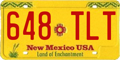 NM license plate 648TLT