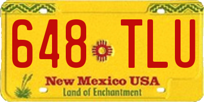 NM license plate 648TLU