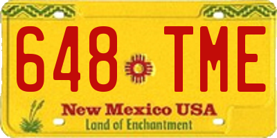 NM license plate 648TME